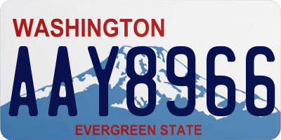 WA license plate AAY8966