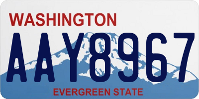 WA license plate AAY8967