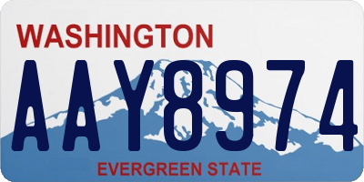 WA license plate AAY8974