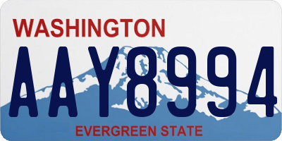 WA license plate AAY8994