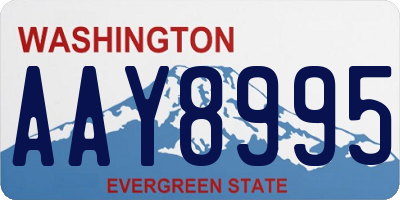 WA license plate AAY8995
