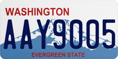 WA license plate AAY9005