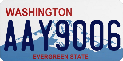 WA license plate AAY9006