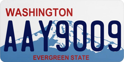 WA license plate AAY9009