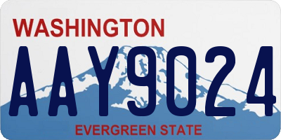 WA license plate AAY9024