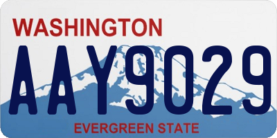 WA license plate AAY9029