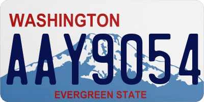 WA license plate AAY9054