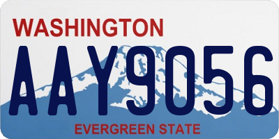 WA license plate AAY9056