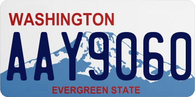 WA license plate AAY9060