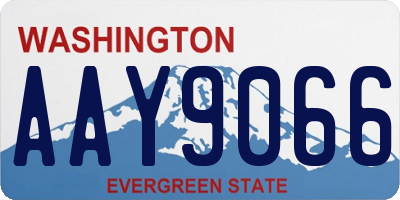 WA license plate AAY9066