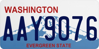 WA license plate AAY9076