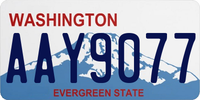 WA license plate AAY9077