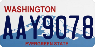 WA license plate AAY9078