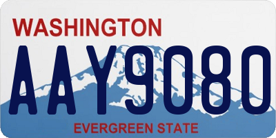 WA license plate AAY9080