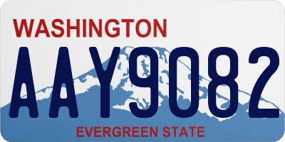 WA license plate AAY9082
