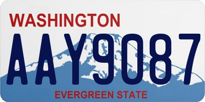 WA license plate AAY9087