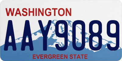 WA license plate AAY9089