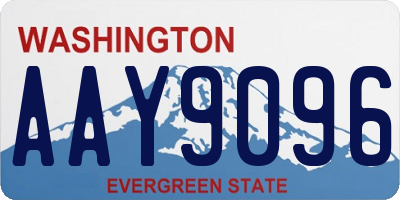 WA license plate AAY9096