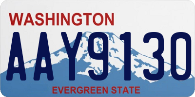 WA license plate AAY9130