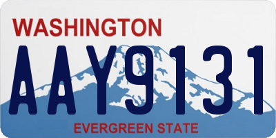 WA license plate AAY9131