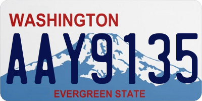 WA license plate AAY9135