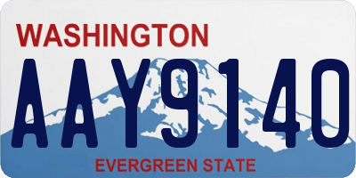 WA license plate AAY9140