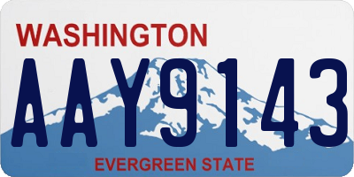 WA license plate AAY9143