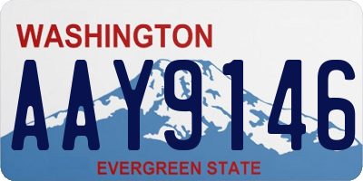 WA license plate AAY9146