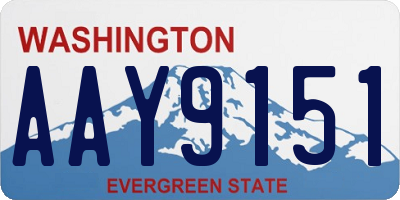 WA license plate AAY9151