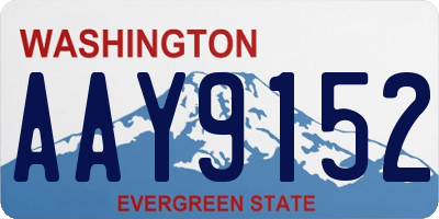 WA license plate AAY9152