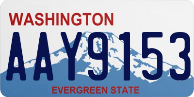WA license plate AAY9153