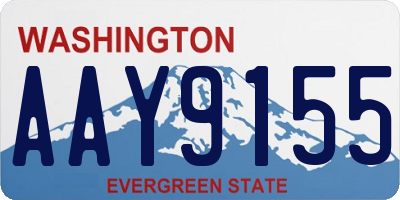 WA license plate AAY9155