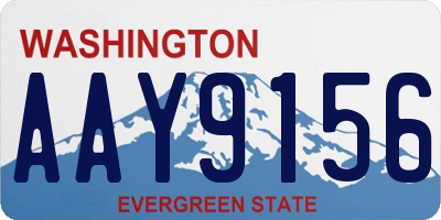 WA license plate AAY9156