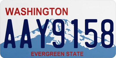 WA license plate AAY9158