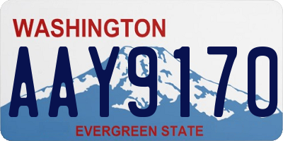 WA license plate AAY9170