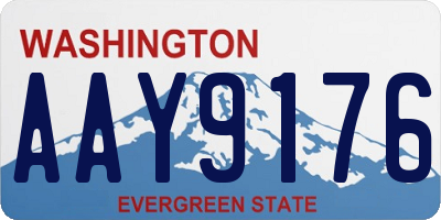 WA license plate AAY9176