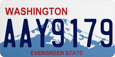 WA license plate AAY9179