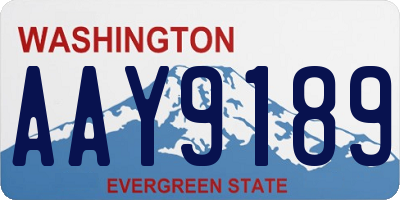 WA license plate AAY9189