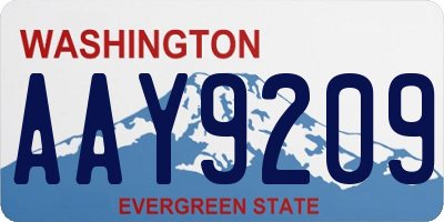 WA license plate AAY9209