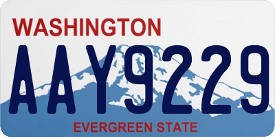 WA license plate AAY9229