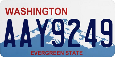 WA license plate AAY9249