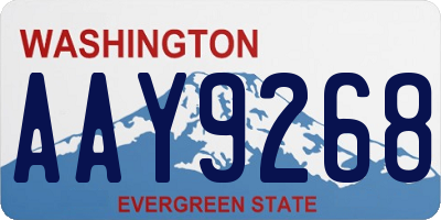 WA license plate AAY9268