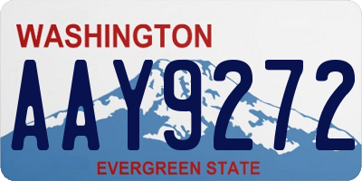 WA license plate AAY9272