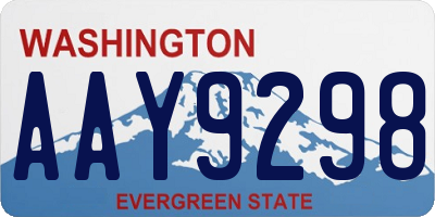 WA license plate AAY9298