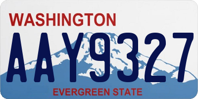 WA license plate AAY9327