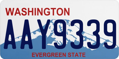 WA license plate AAY9339