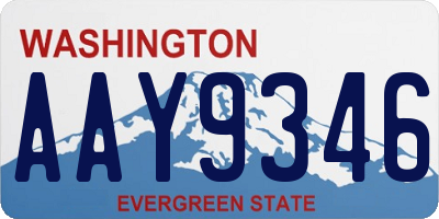 WA license plate AAY9346