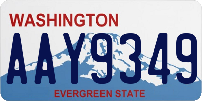 WA license plate AAY9349