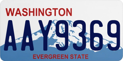 WA license plate AAY9369