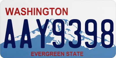 WA license plate AAY9398
